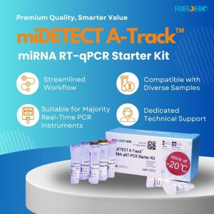 miDETECT A-Track™ miRNA RT-qPCR Starter Kit for sensitive and accurate miRNA quantification and profiling.